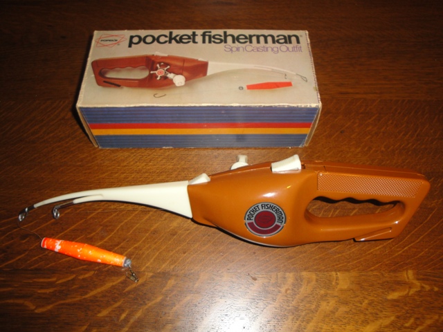 Vintage 1960s Popeil Pocket Fisherman Spin Casting Outfit Foldable